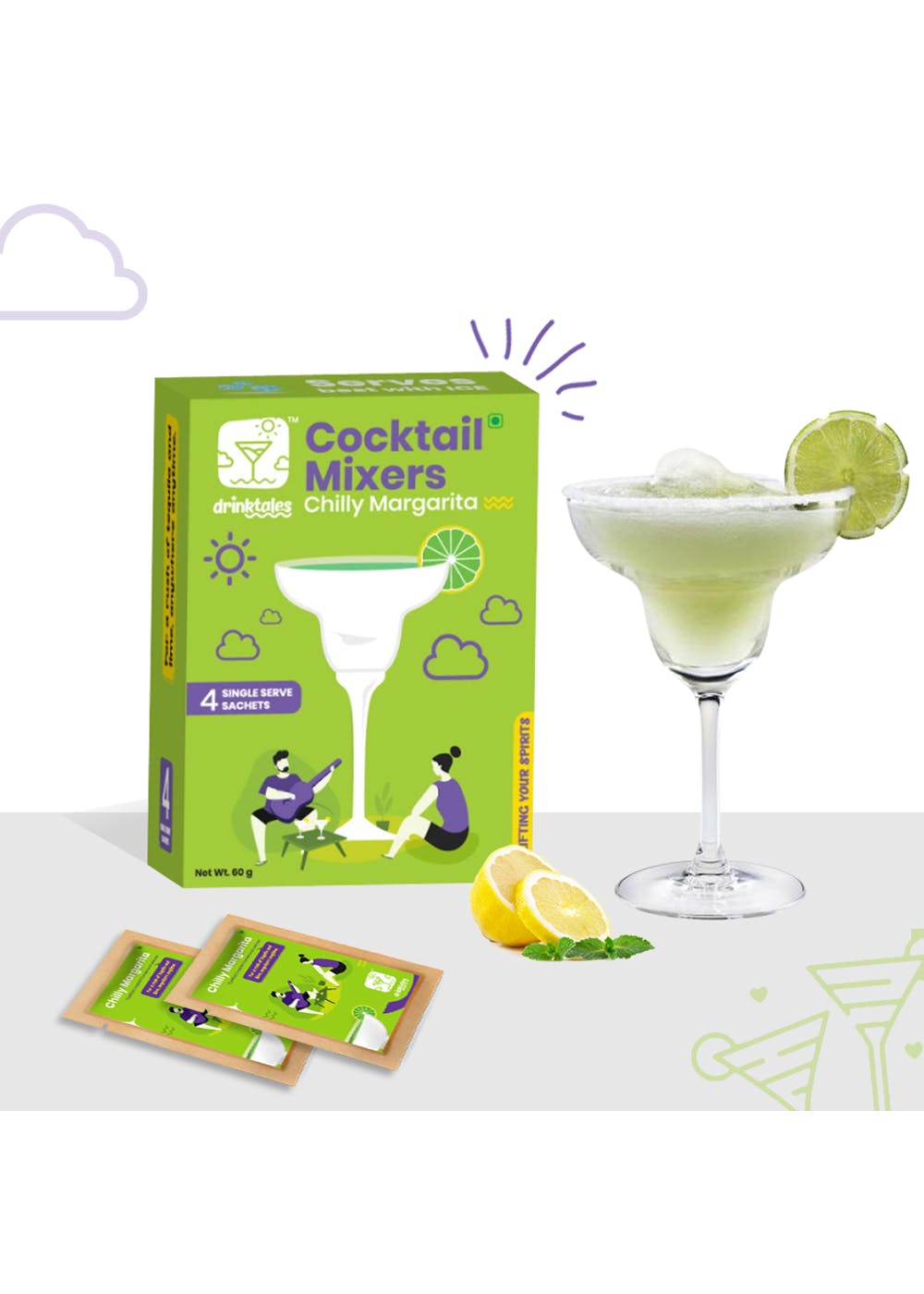 Drinktales Powder Chilly Margarita Cocktail Mixer, Packaging Type