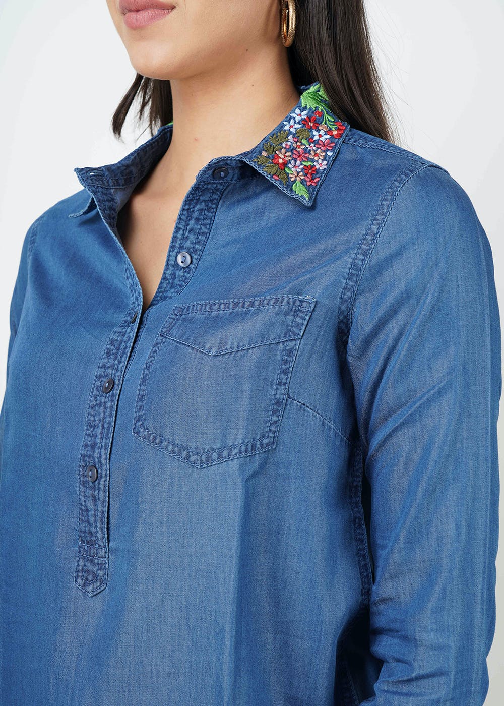 Buy Blue Shirts for Women by AERO JEANS WOMENS Online | Ajio.com
