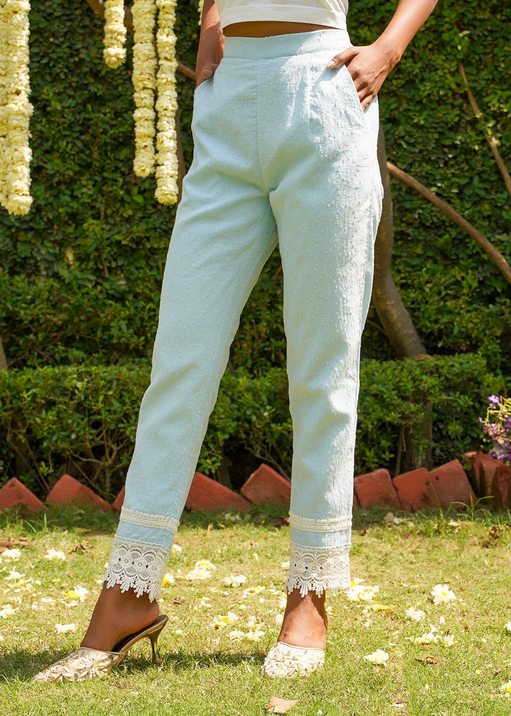 Cigarette Pant Double Lace at Rs 200/piece | Cigarette Pant in Mumbai | ID:  24887791155