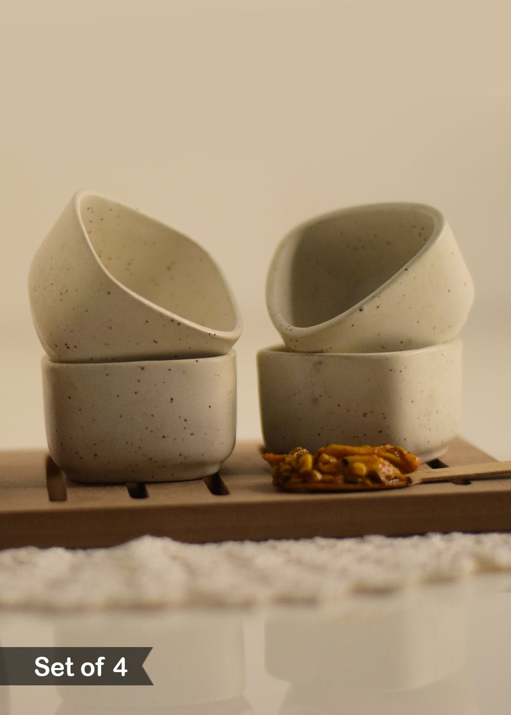 Get White Chutney Bowl Set of 4 at ₹ 519 LBB Shop