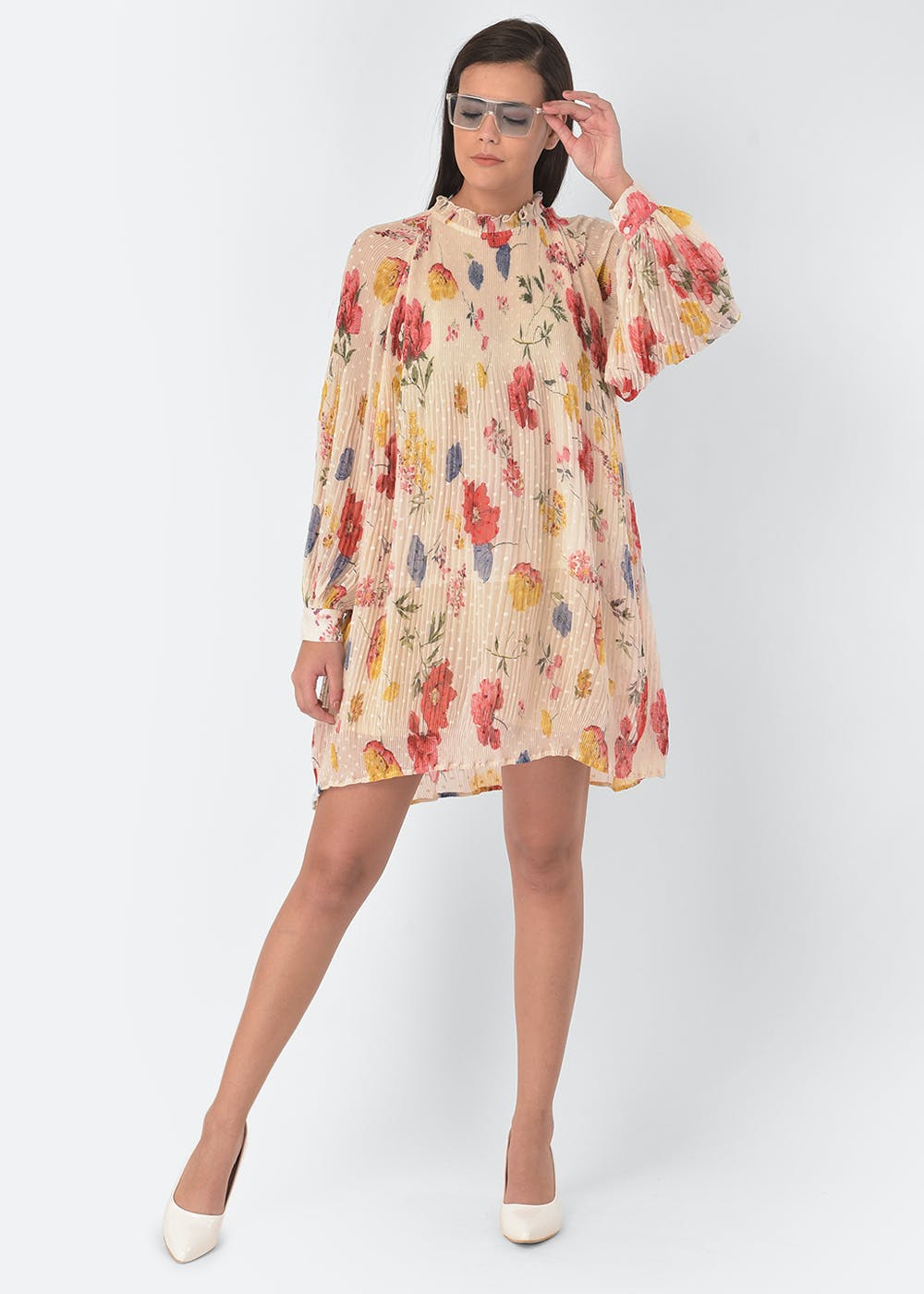 pastel print dress