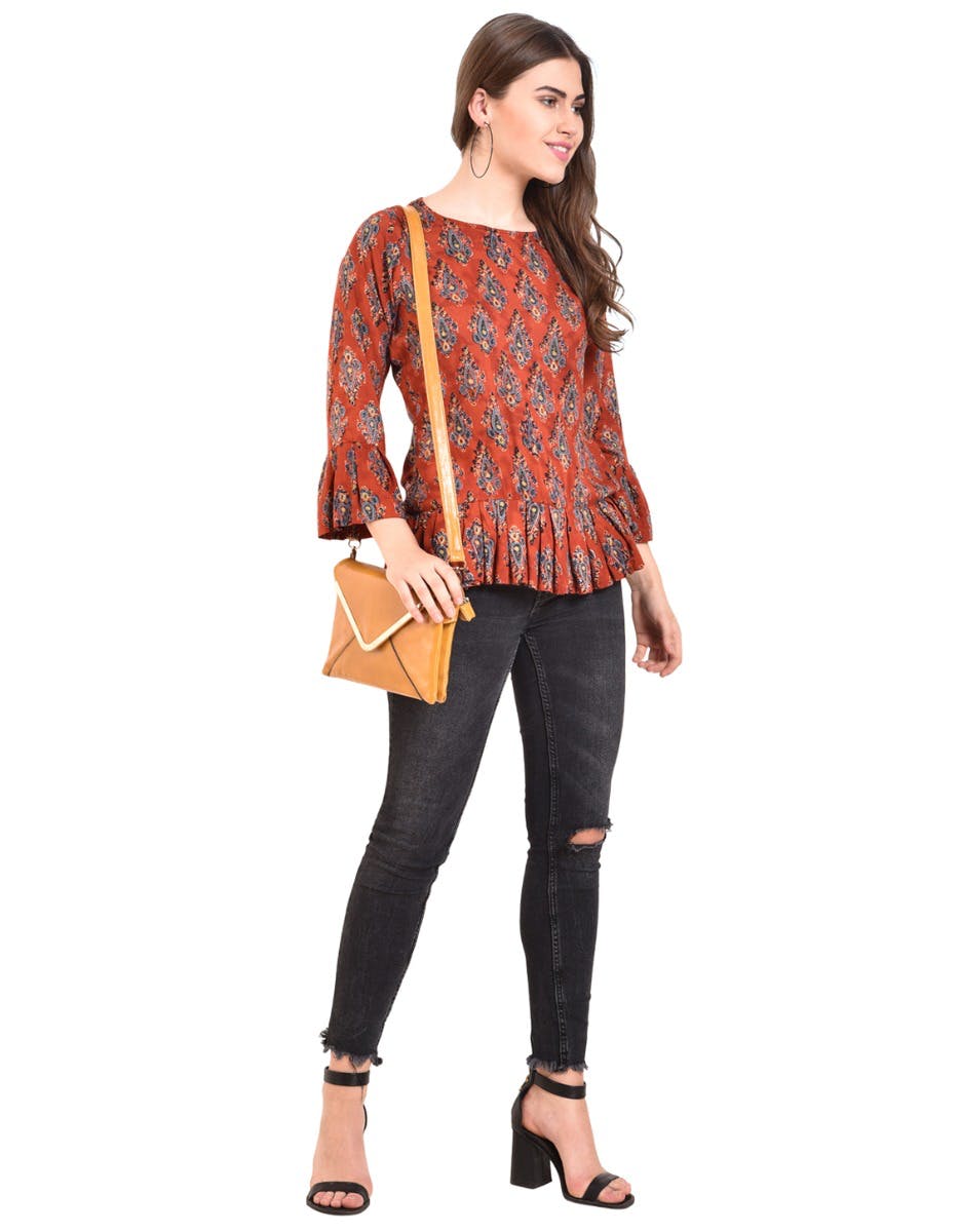 Black Gathered Top