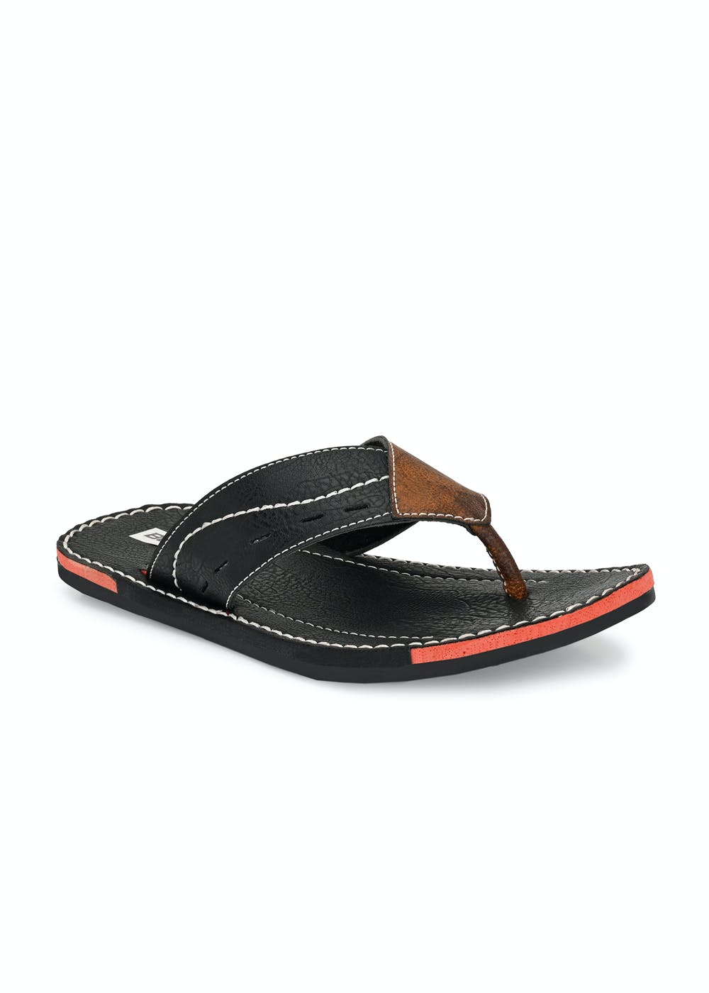 Two Tone V Strap Detail Solid Slippers