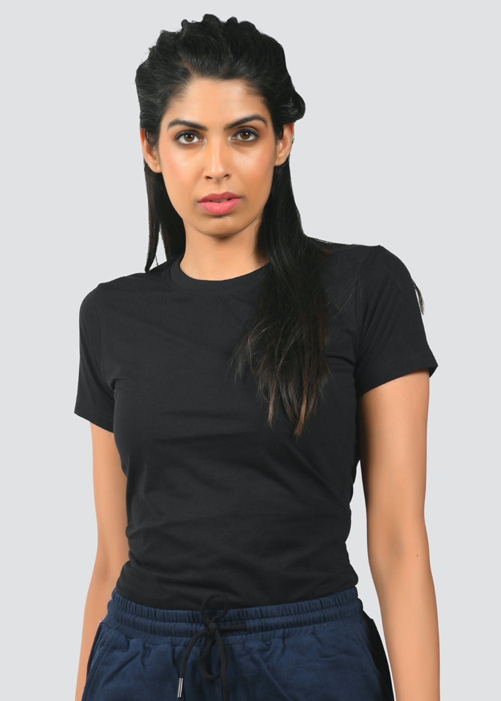 Get Classic Black Round Neck Solid T-Shirt at ₹ 419 | LBB Shop