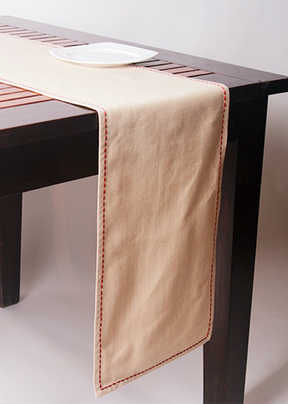 Get Embroidered Beige Table Runner at ₹ 518 LBB Shop