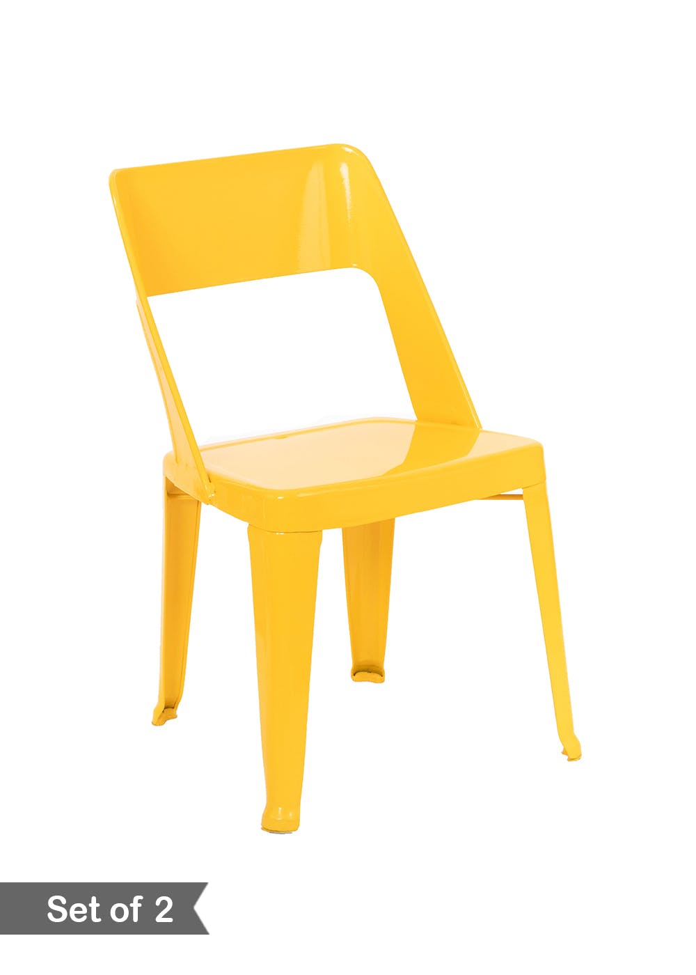 Steel Viet Chair - Set Of 2  - Yellow