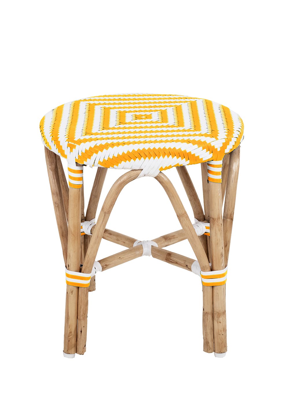 Popsicle Cane Frame Table - Yellow