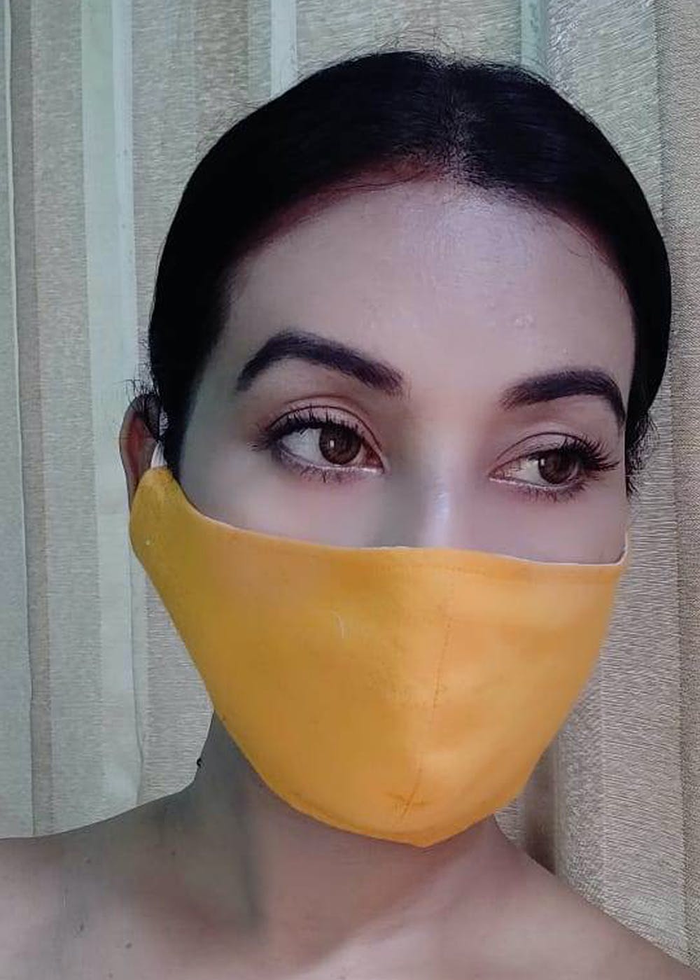 Get Solid Mustard 3 Ply Face Mask at ₹ 200 LBB Shop