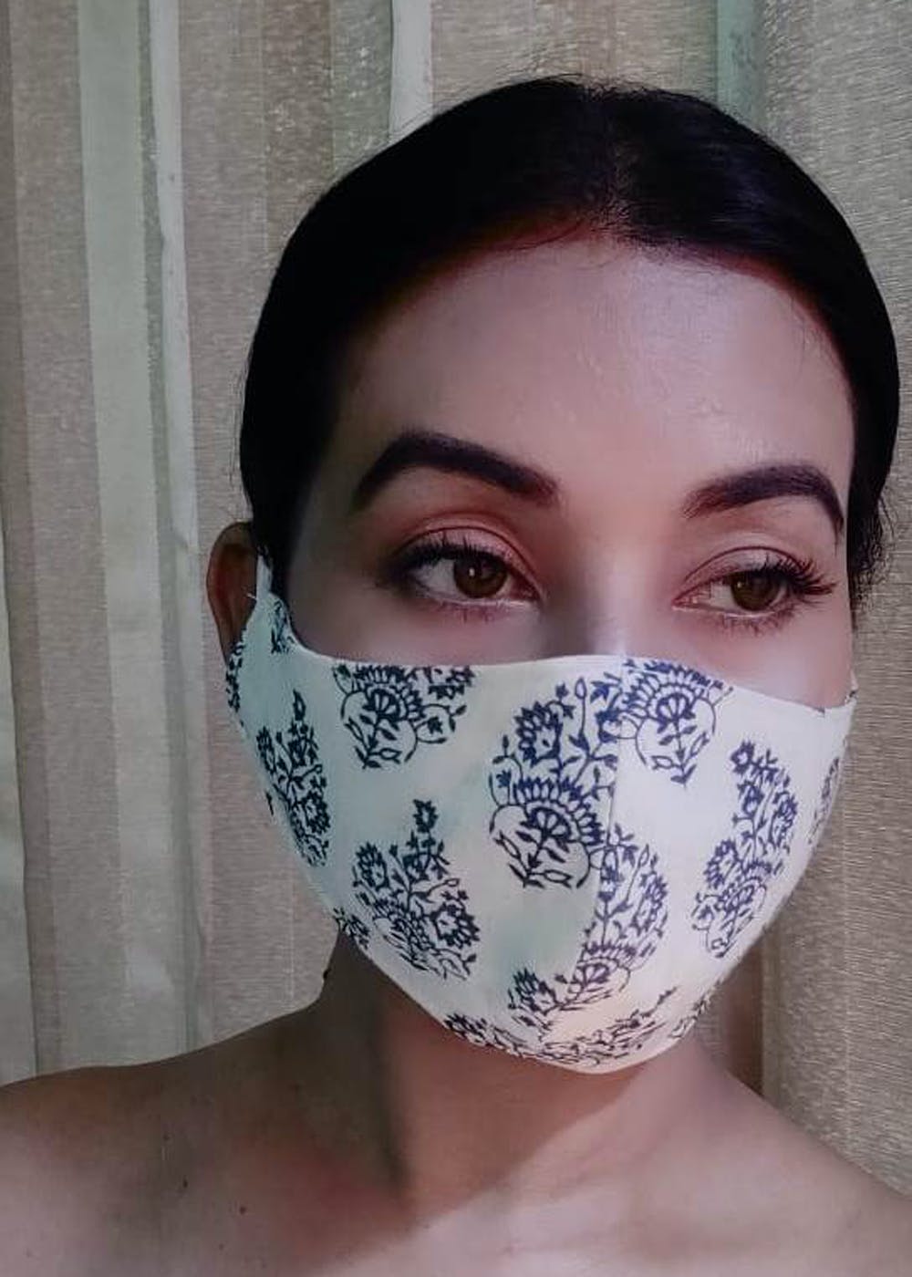 Get Off-White Block Printed 3 Ply Face Mask at ₹ 245 | LBB Shop