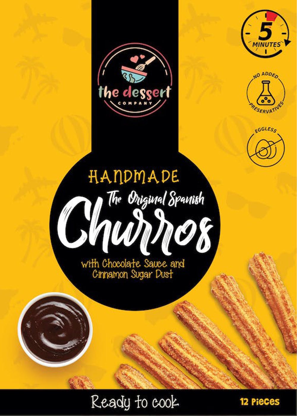 Ready to Cook - Spanish Churros (20 Churros with Chocolate Sauce and Cinnamon Dust) - 400gm