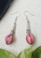 Earrings,Body jewelry,Jewellery,Fashion accessory,Pink,Gemstone,Magenta,Silver