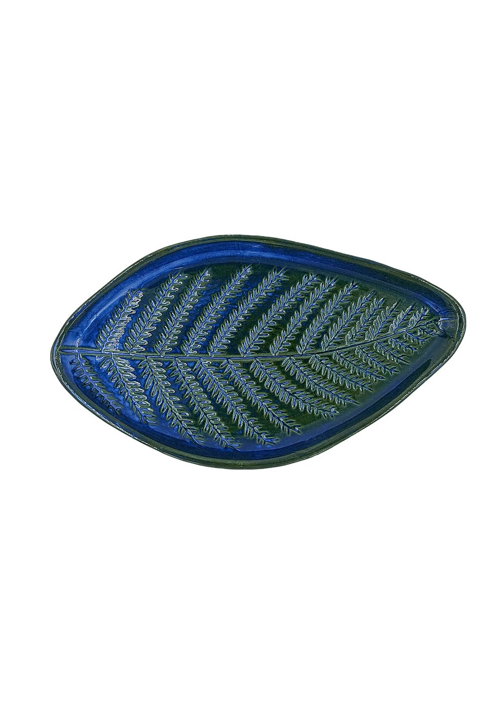 Royale Series Serving Platter - Leaf Shaped - Green