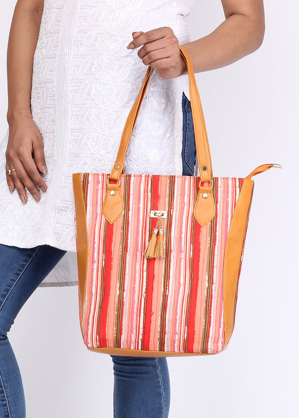 Stripe Tote Bag- Designer Handbags for Women | Beach Bags & Straw Bags –  Shahida Parides