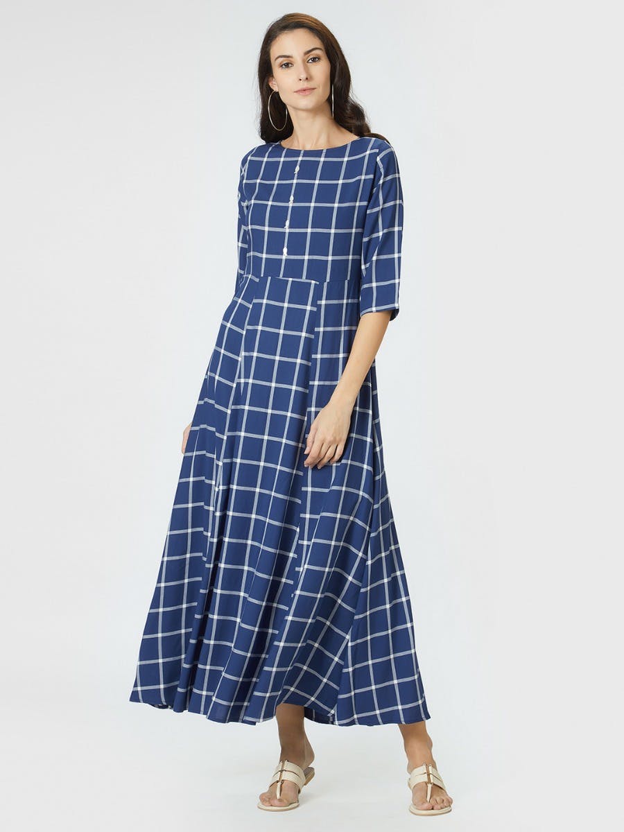 chequered dress