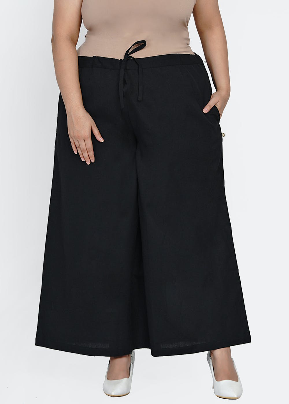 Get Black Cotton Flex Culotte Pant at ₹ 1199 | LBB Shop
