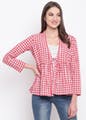 Clothing,White,Outerwear,Plaid,Sleeve,Pattern,Pink,Blazer,Jacket,Top