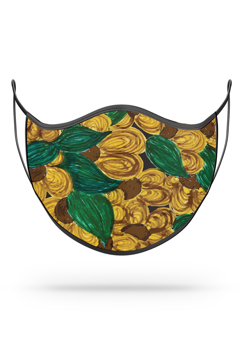 Laburnum Blooms Graphic Sketched Mask