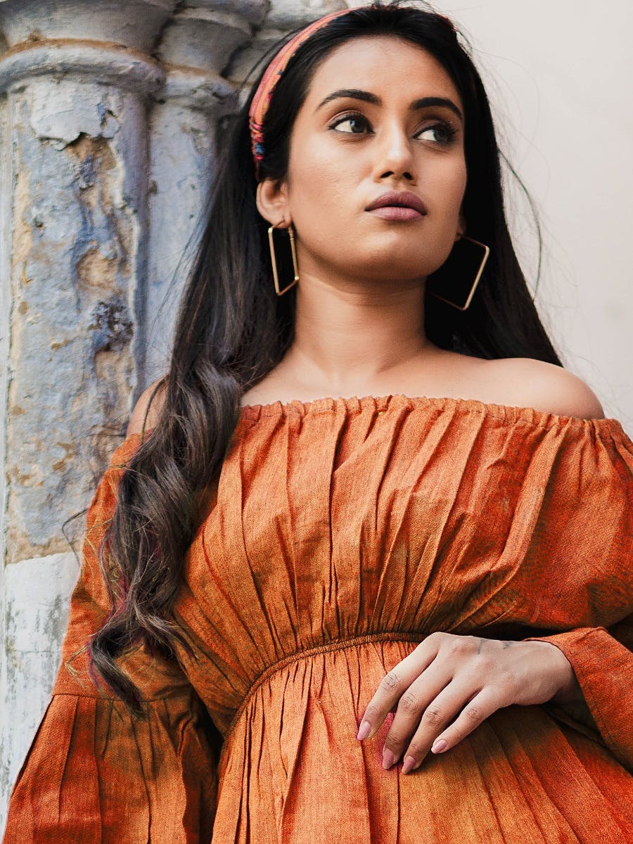 Get Khadi Off-Shoulder Top \u0026 Tulip 