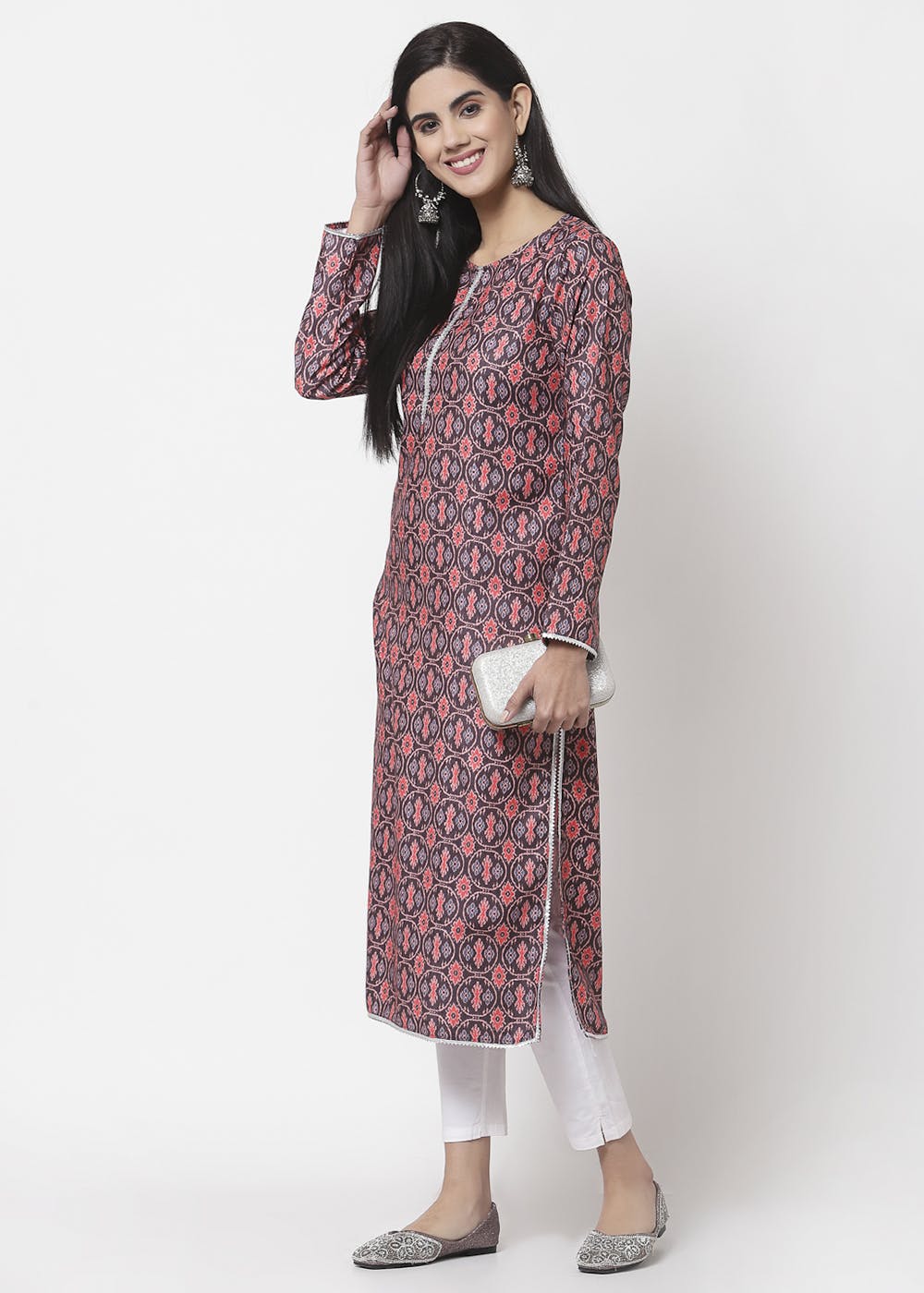 Summer Womens Comfortable Breathable Light Weight Round Neck Full Sleeve  Printed Cotton Kurti at Best Price in Surat  Capital Creation