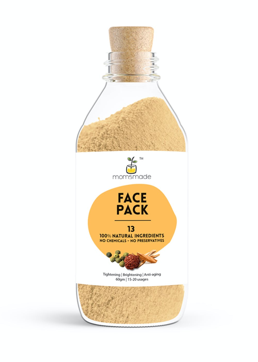 100% Natural Face Pack - 60gm