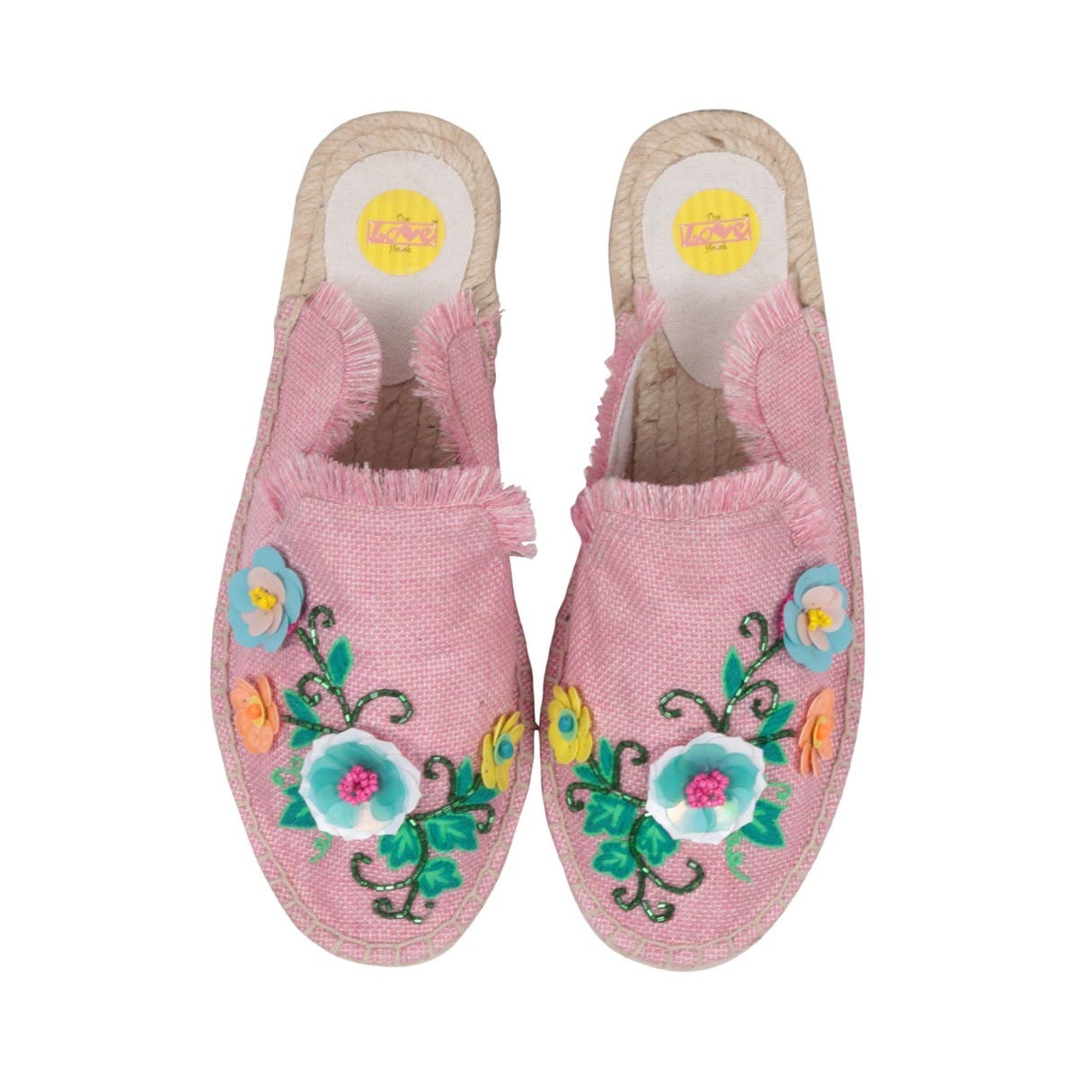 embroidered mules