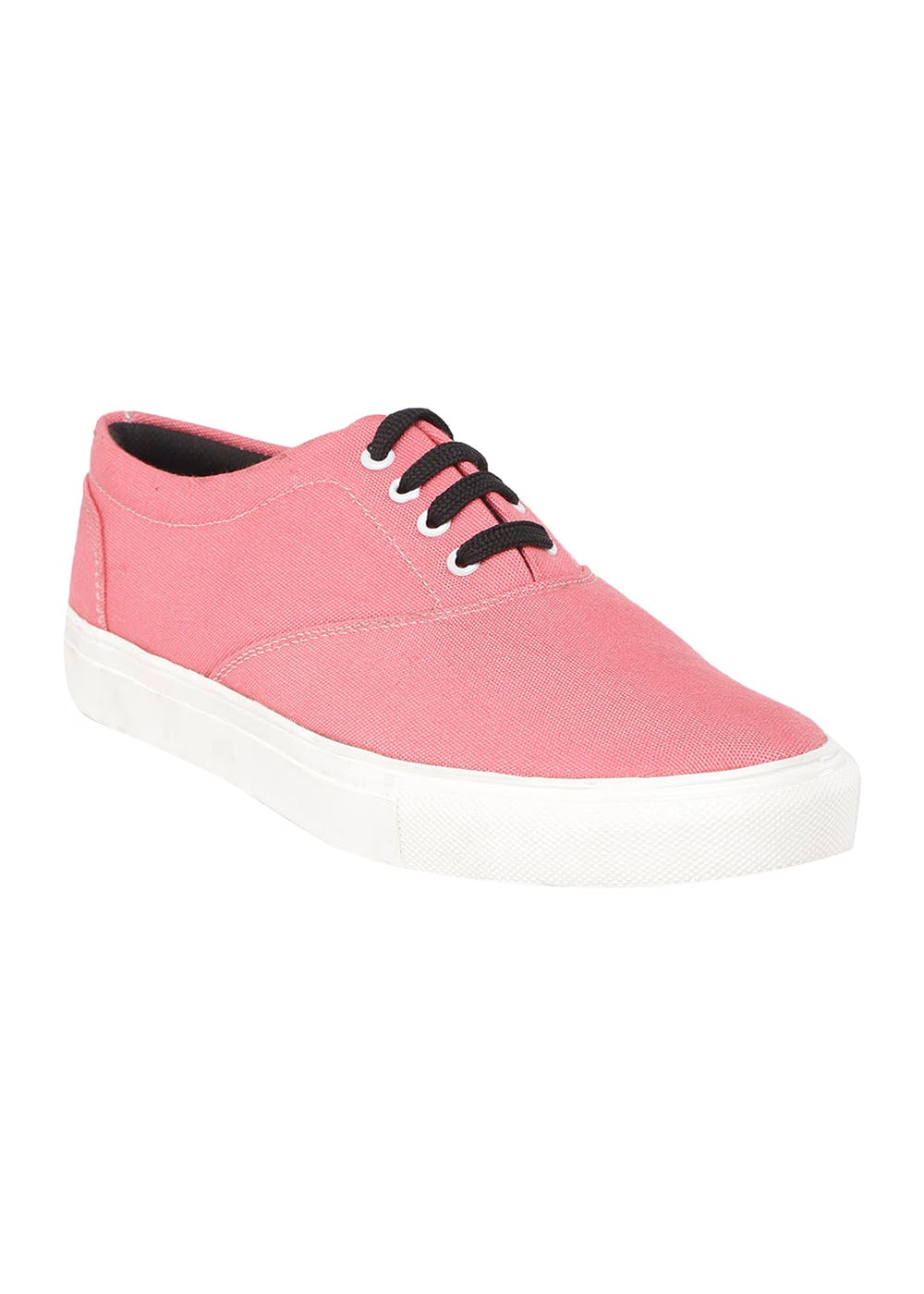 Get Solid Baby Pink Canvas Sneakers at ₹ 1199 | LBB Shop