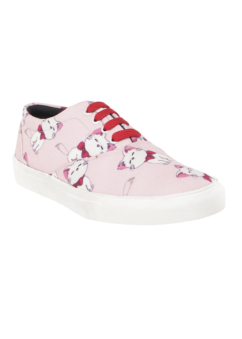 Get Cat Printed Pink Canvas Sneakers at ₹ 1199 | LBB Shop