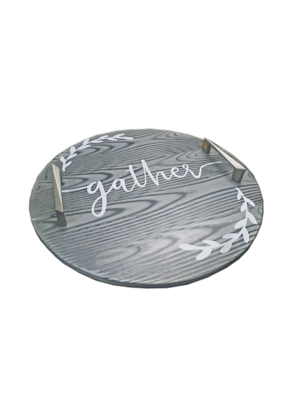 Round Wooden Rotating Pedestal Tray – Grow + Gather