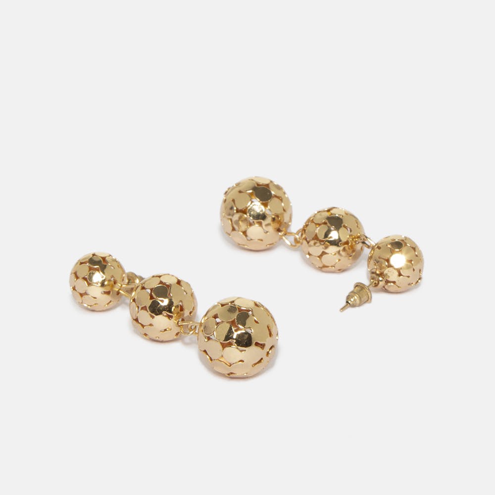 Buy 14K Yellow Gold Ball Drop Earrings at Amazonin