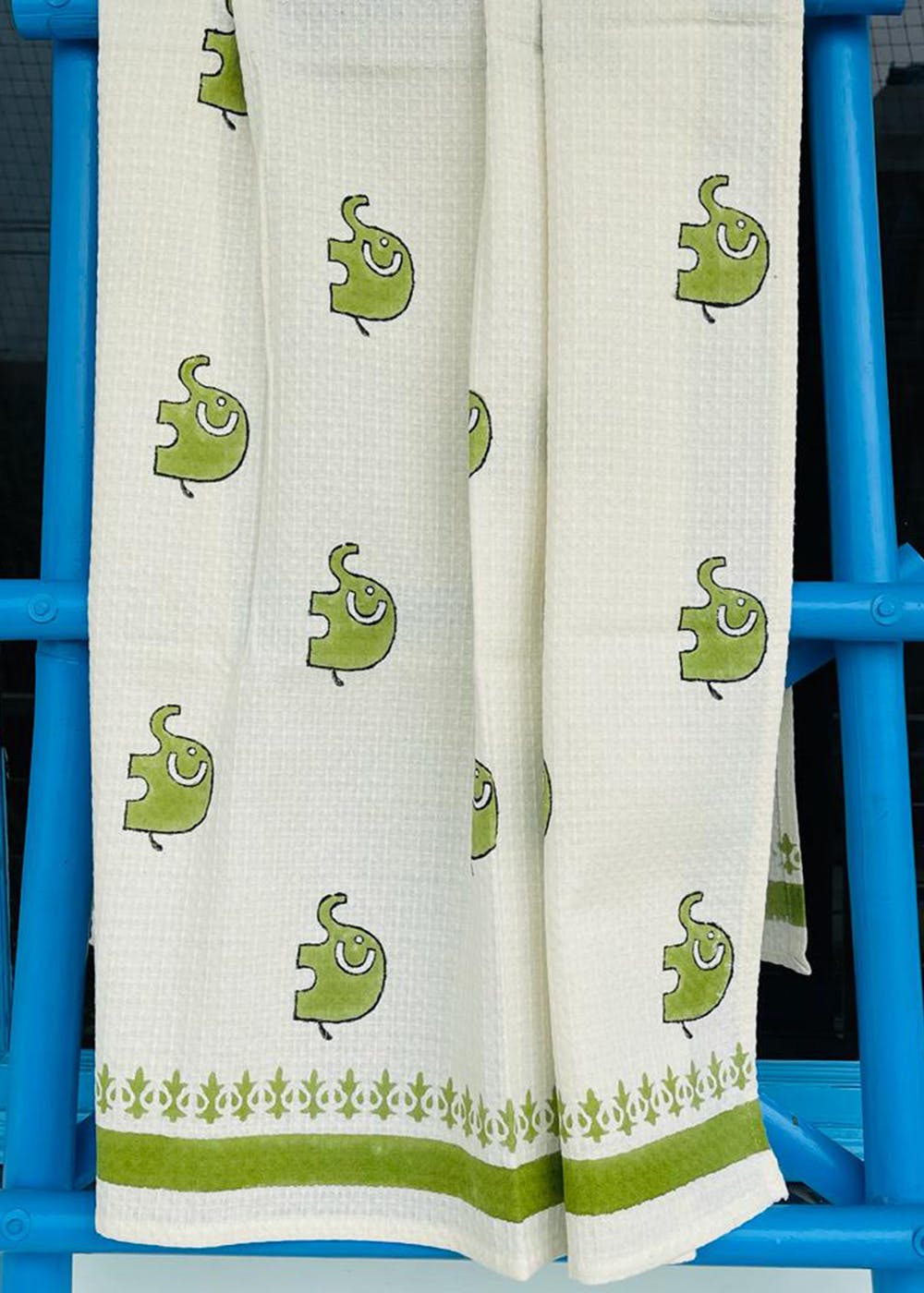 Get Green Elephant Cotton Towel at ₹ 1050 LBB Shop