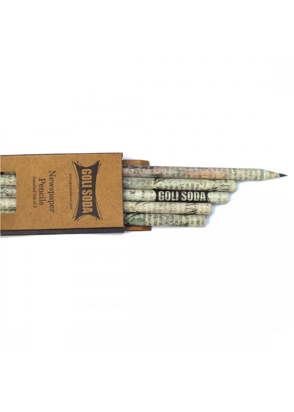 Upcycled Plain Newspaper Pencils (Pack of 5)