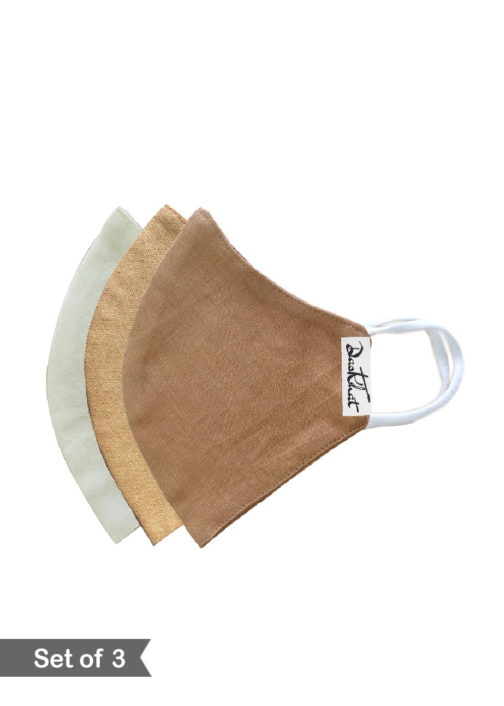 Get 3 Ply Cotton Linen Mask Gur Ki Rewari Set of 3 at ₹ 220 LBB Shop