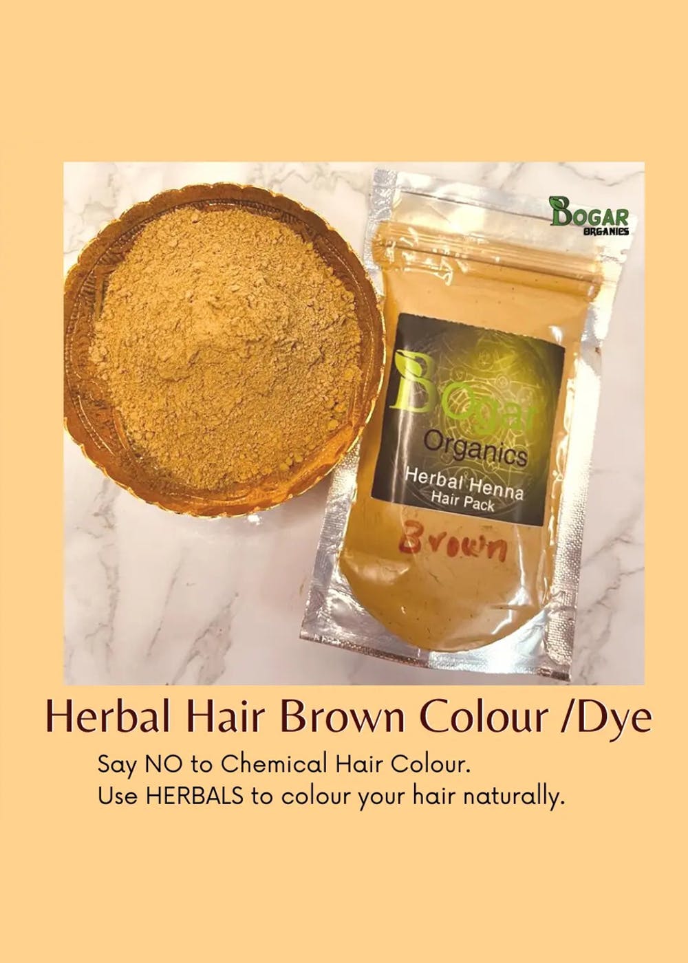 Get Herbal Henna Hair Color Dye - Brown 100 gm at ₹ 250 | LBB Shop