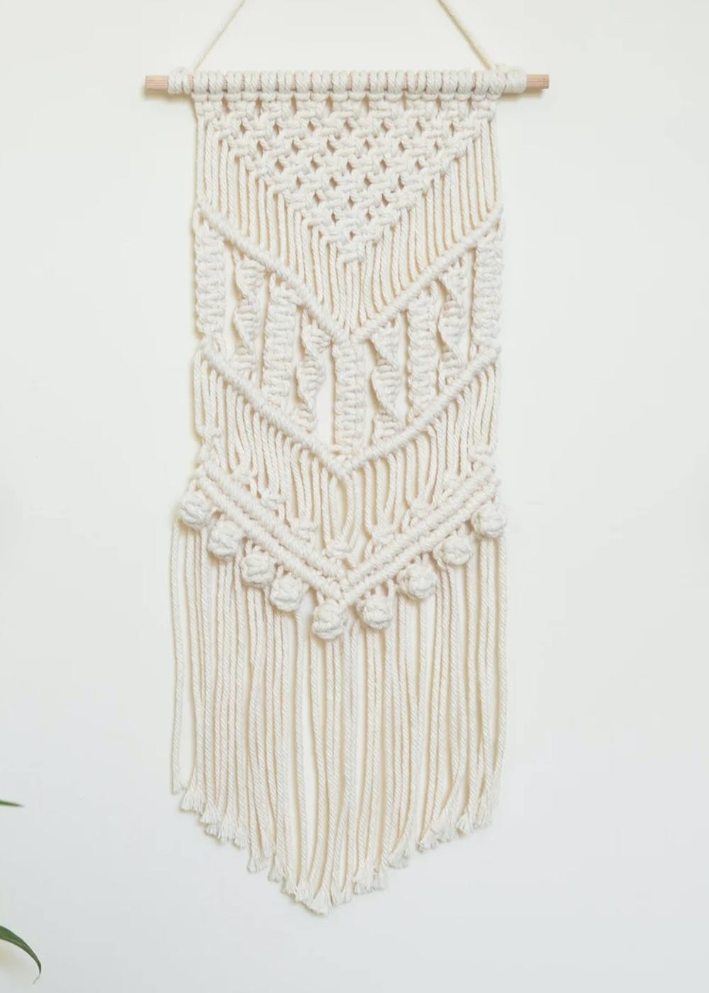 Get White Tassel & Knot Macrame Wall Hanging at ₹ 825 LBB Shop