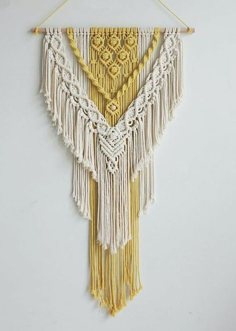 Get Yellow & White Macrame Wall Hanging at ₹ 1175 LBB Shop