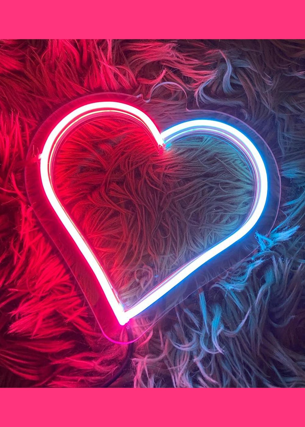 neon glow heart