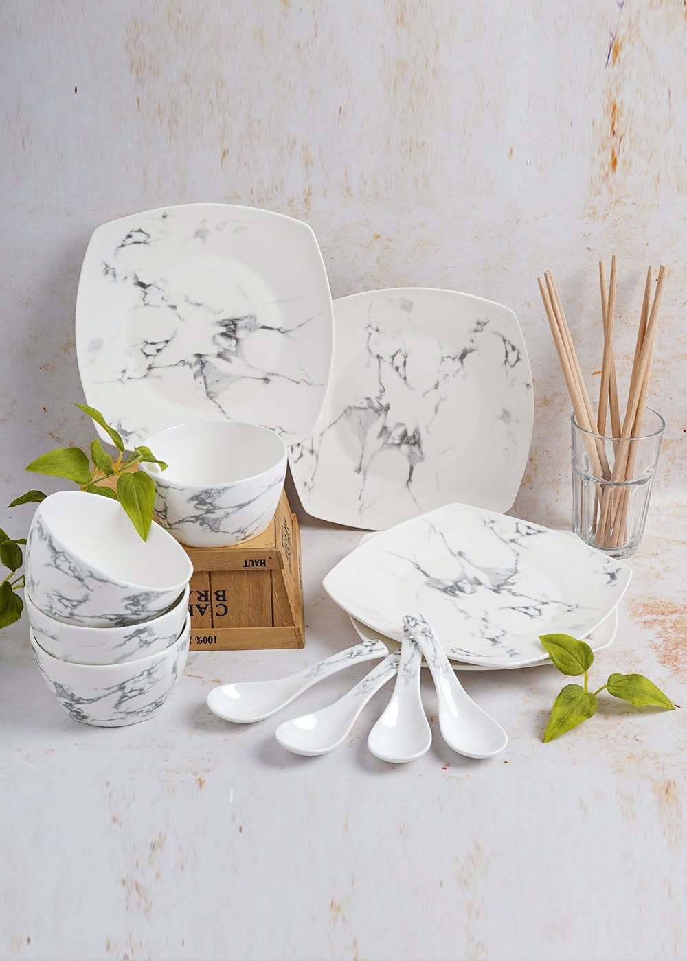 Get Marble Dinner Set at ₹ 6550 LBB Shop