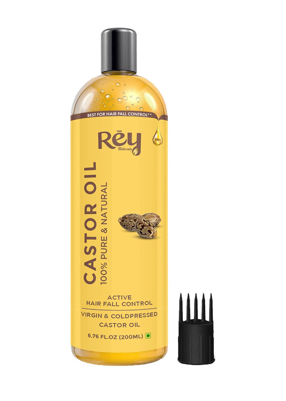 Cold-Pressed, 100% Pure Castor Oil - Moisturizing & Healing, For Skin, Hair Care, Eyelashes Hair Oil
