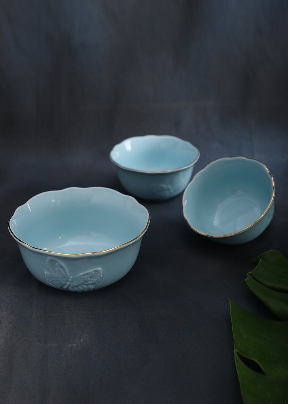 light blue ceramic bowl