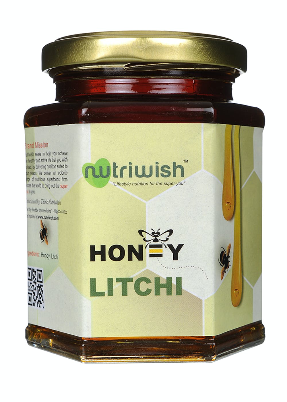 100% Pure Honey Infused With Litchi - 350g
