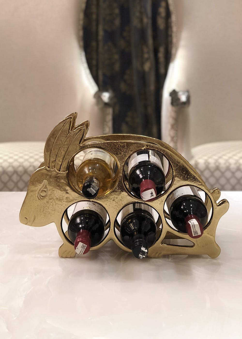 Get Wine Rack Rabbit Golden 5 Bottles at ₹ 2899 | LBB Shop