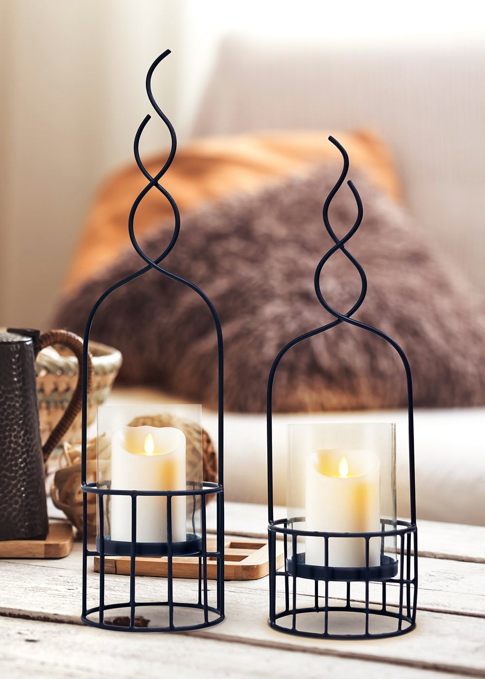 Get Candle Holder Basket Pair at ₹ 1199 LBB Shop