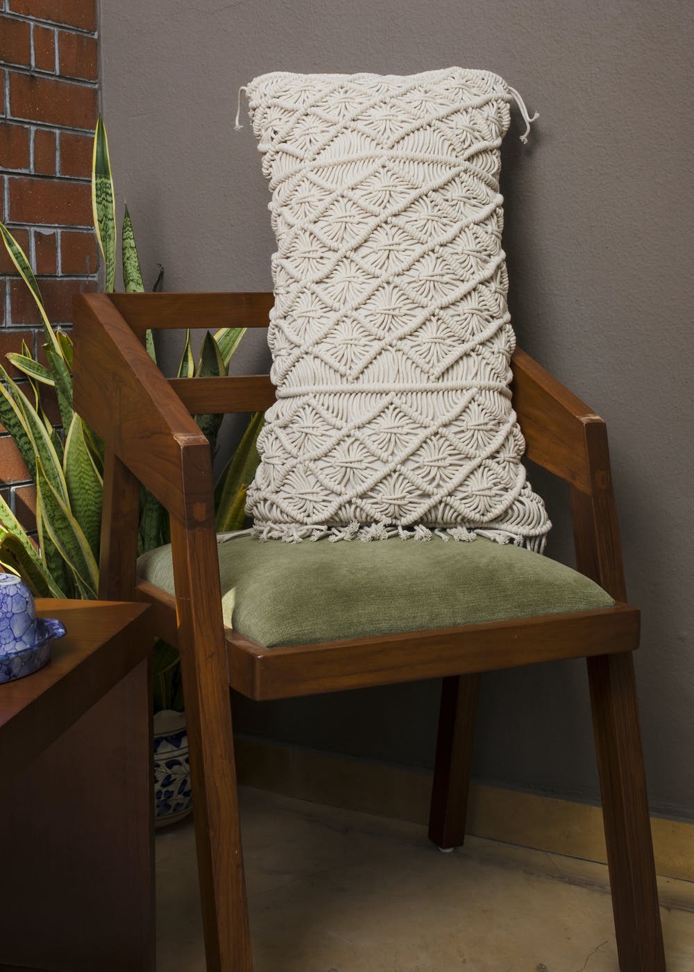 Get Macramé Timeless Tales Pillow (Set of 2) at ₹ 3199 LBB Shop