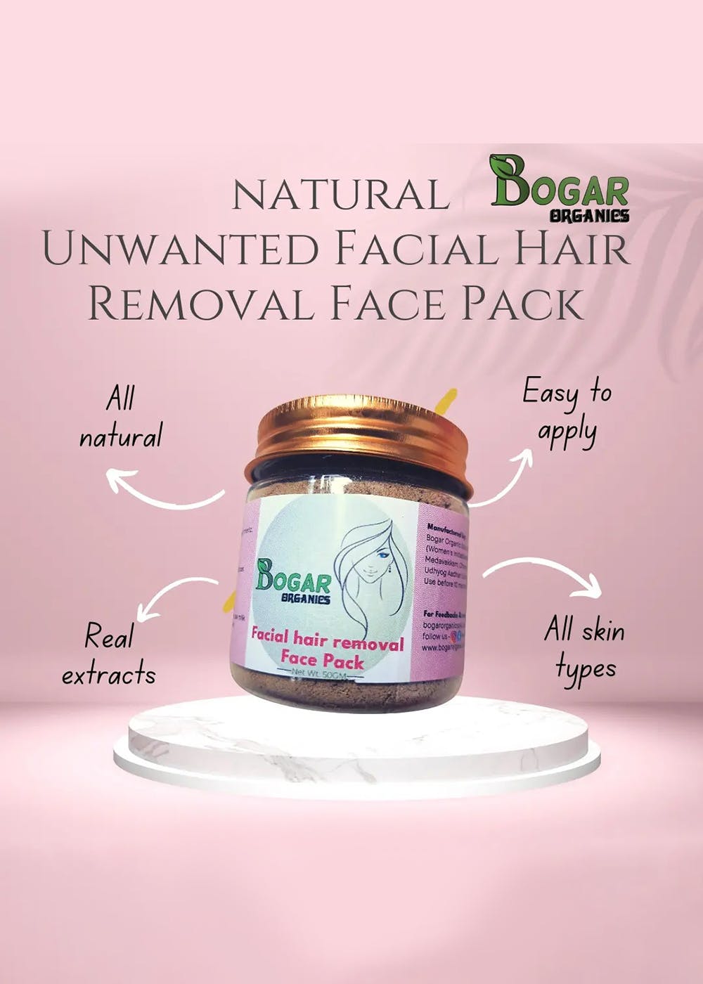 Get Facial Hair Removal Face Pack 50 Gm at ₹ 320 LBB Shop