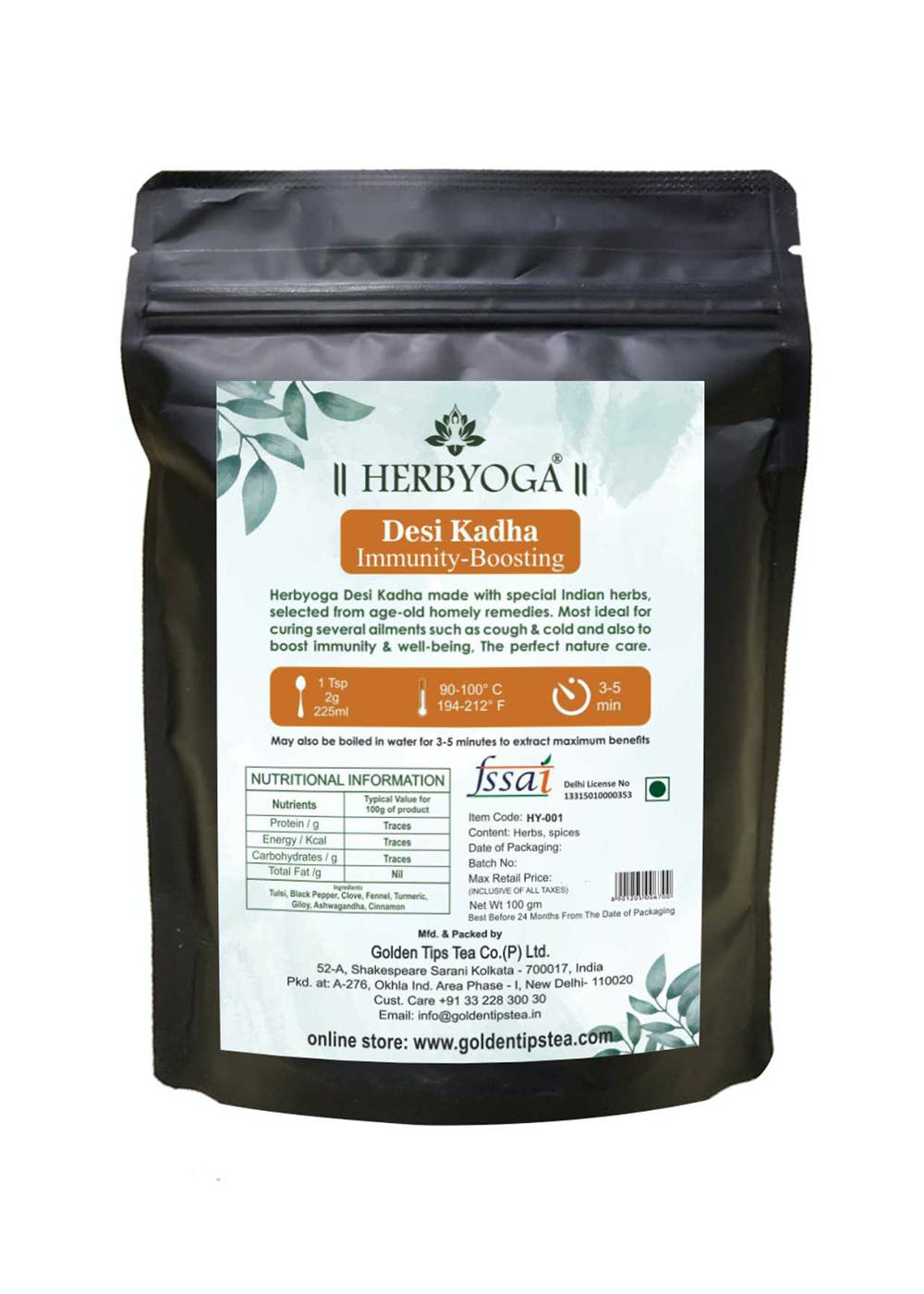 Herbyoga - Immunity Booster Desi Kadha Tea - 100gms