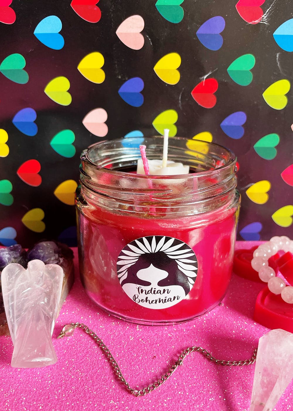 LOVE -  Chakra Healing, Reiki Candle, Intention Candle, Meditation Candle