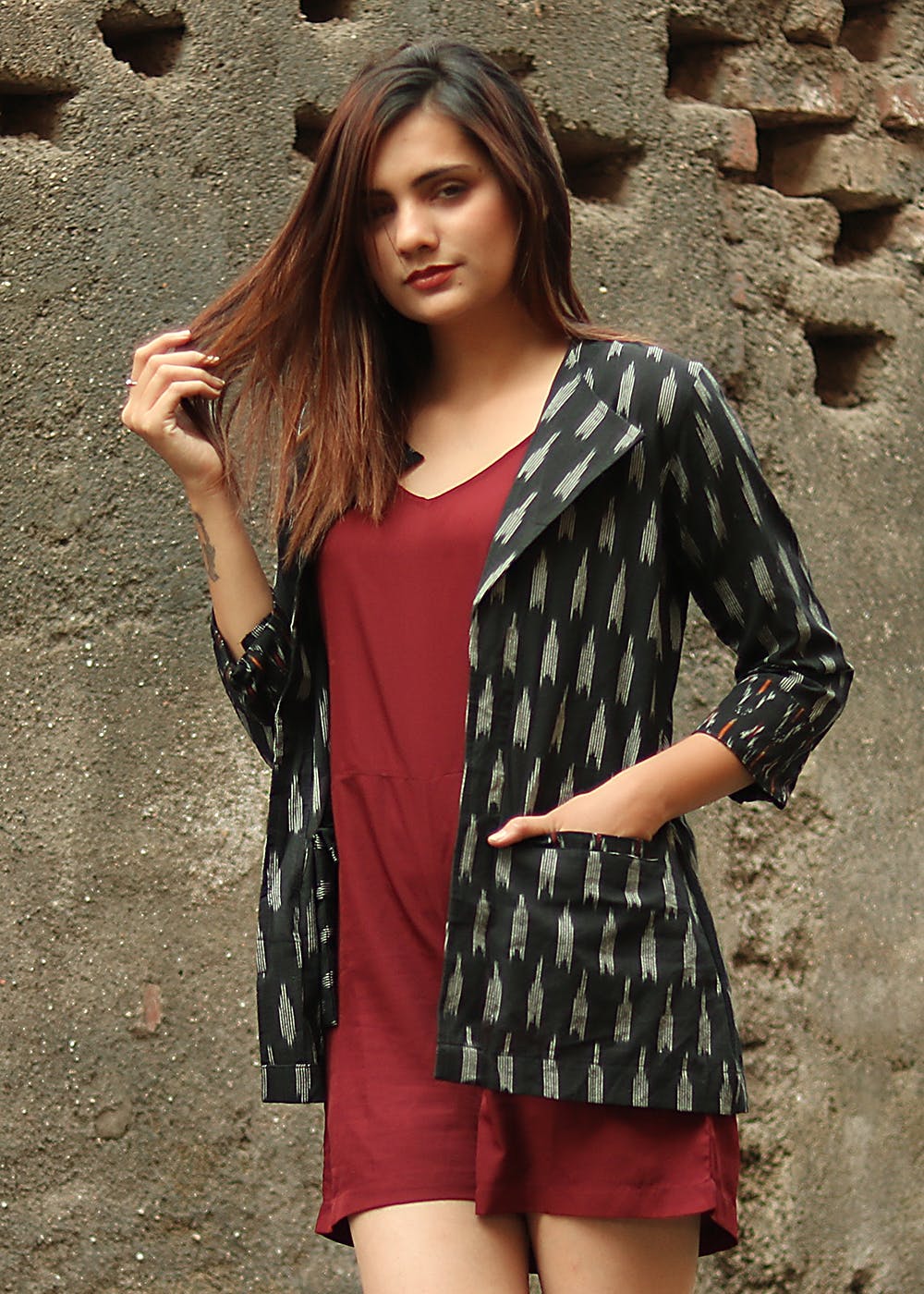 ikat blazer