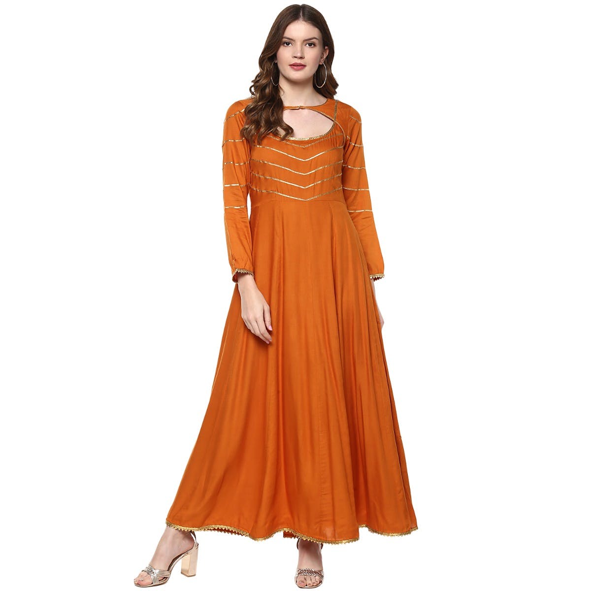 HoWD O-Neck Waist Tight Maxi Dress Long Sleeve Split Hem Solid Color Party  Dress for Daily Wear - Walmart.com