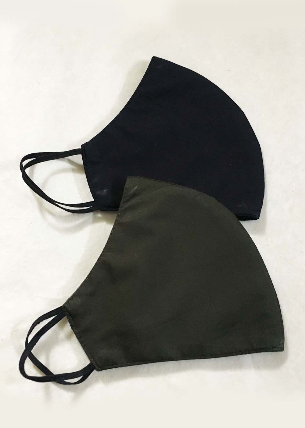 Get Solid Double Layered Mask Pack of 4 Assorted at ₹ 540 LBB Shop