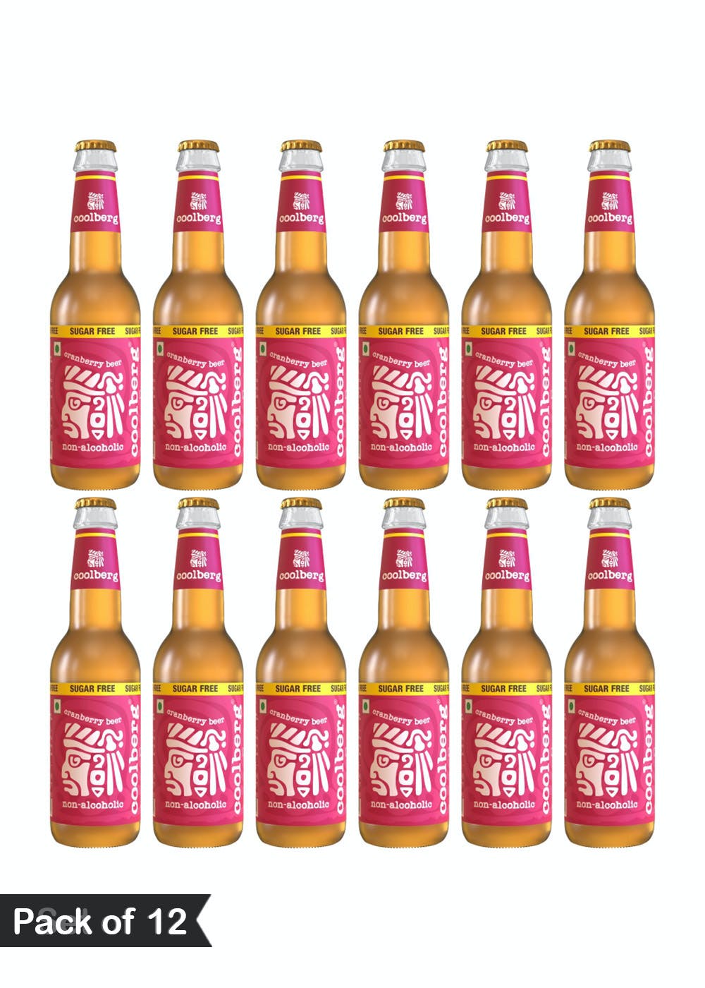  Cranberry Sugar Free Non-Alcoholic Beer 330ml Glass Bottle - Pack of 12